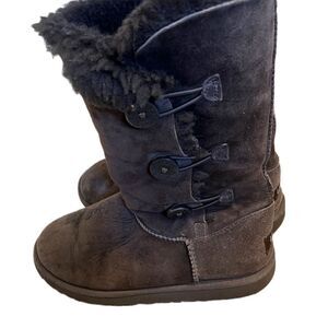 UGG Chocolate Brown Button Boots